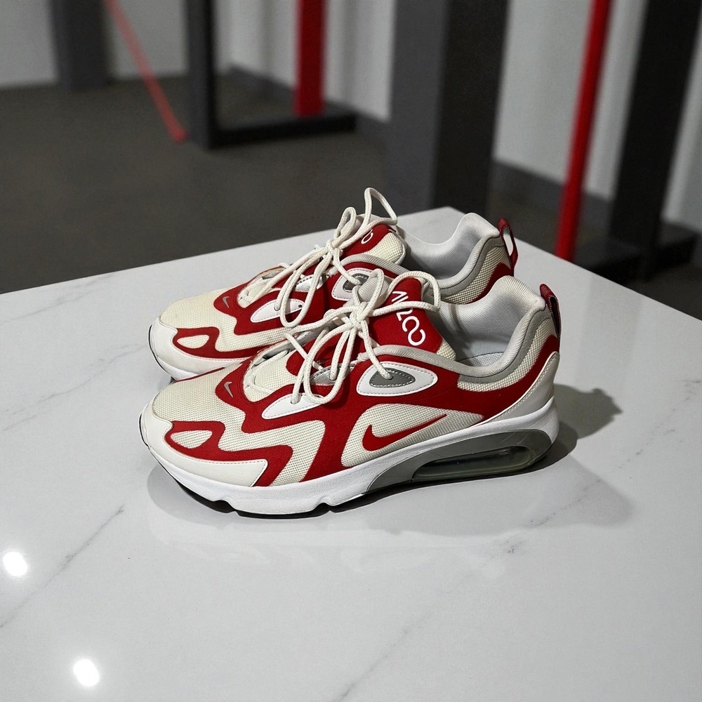 Nike‎ Air Max 200 AQ2568-100 White Red Men's Athletic Shoes Size 13 - Picture 4 of 9